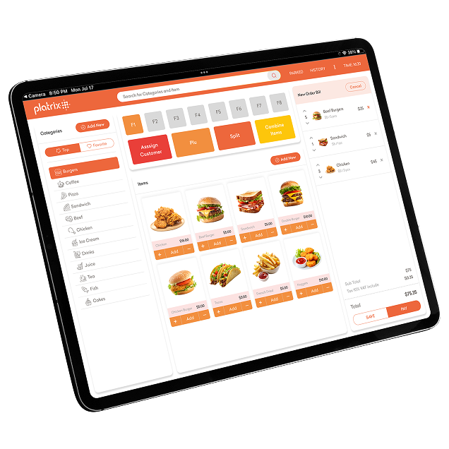Platrix AI Decision Platform on Tablet